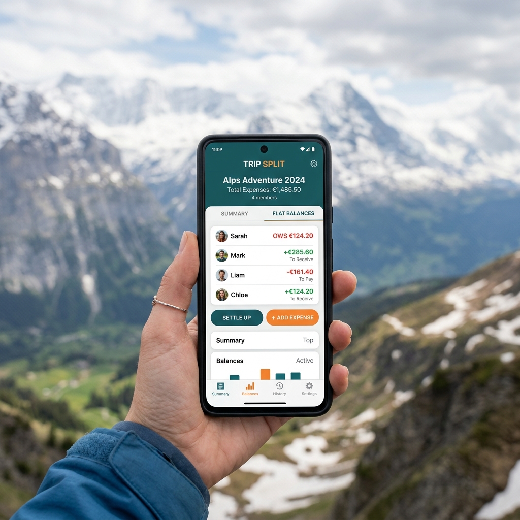 Application pour suivre les dépenses de voyage partagées